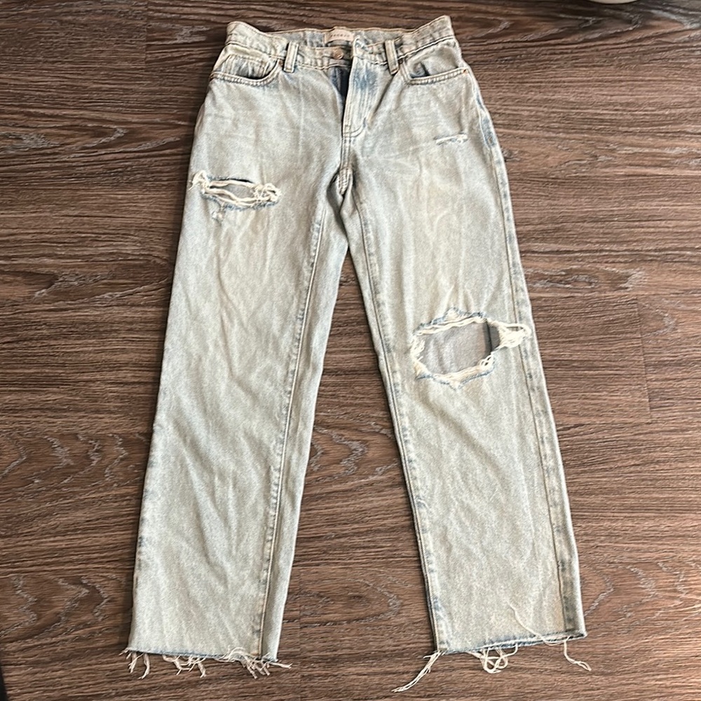 Distressed Light Blue Jeans